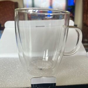 Clear Double-Walled Coffee Mug Set